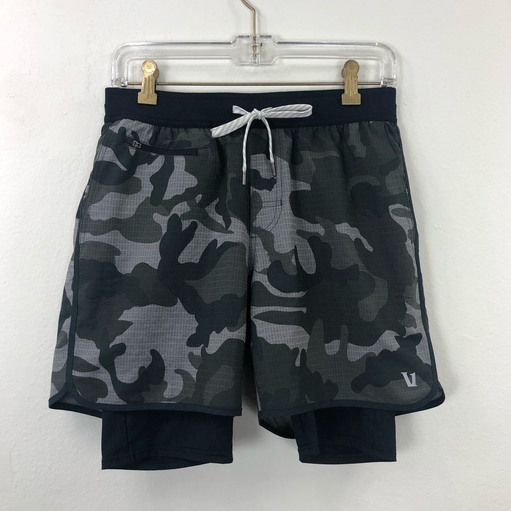 Vuori Men’s Stockton Camo Athletic Compression Liner Shorts Small